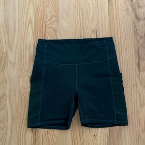 Women's green High-Waisted Shorts